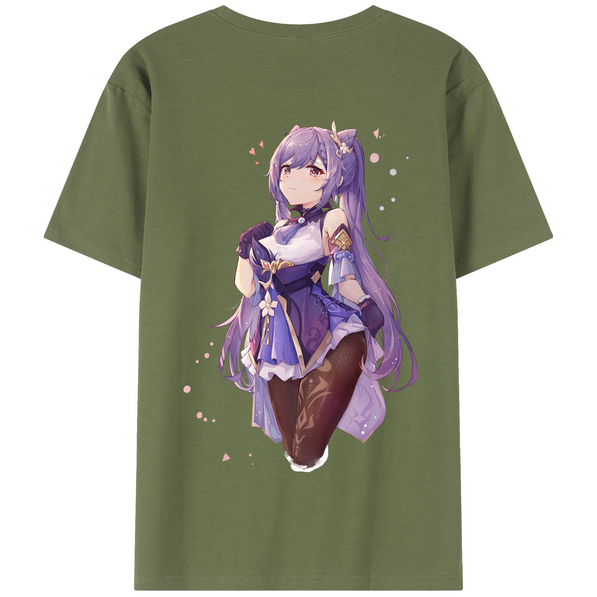 げんし神 刻晴 こくせい genshin Kokusei 綿100％半袖Tシャツ（背面プリント）